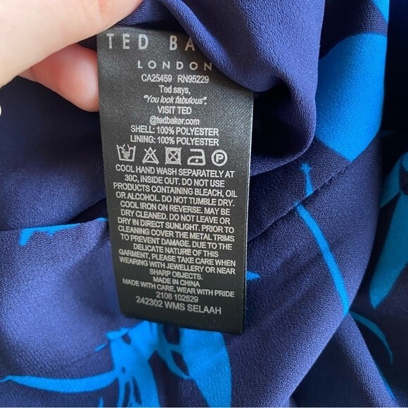 ted baker selaah bluebell side slit midi skirt - Picture 11 of 11